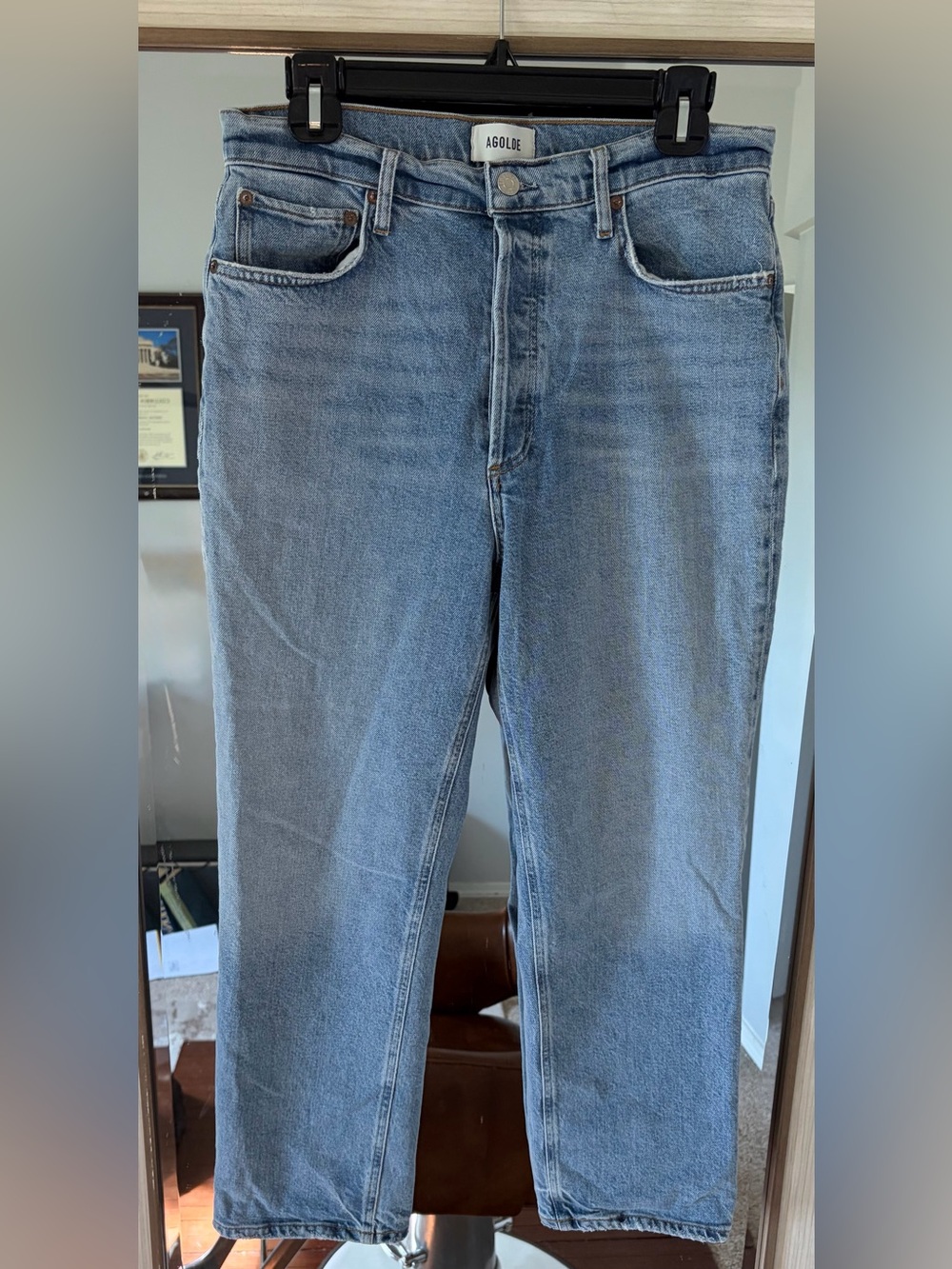 AGOLDE 90'S PINCH WAIST HIGH RISE STRAIGHT COTTON BUTTON FLY SIZE 30